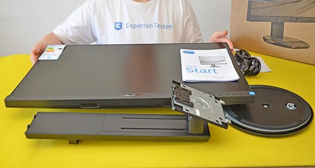 Philips 273B9 27 Zoll Monitor im Test - Lieferumfang: Philips 273B9C/00 68.6 cm (23.8 Zoll) Monitor, Strom-, HDMI-, Displayport-Kabel, Treiber-CD, Garantiekarte