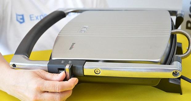 Breville Panini Grill Sandwichtoaster im Test - dank Scharnierdeckel lassen sich Sandwiches unterschiedlicher Dicke toasten