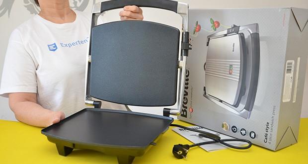 Breville Panini Grill Sandwichtoaster im Test - die Platten sind mit einer Antihaft-Beschichtung versehen, die die Reinigung erleichtern