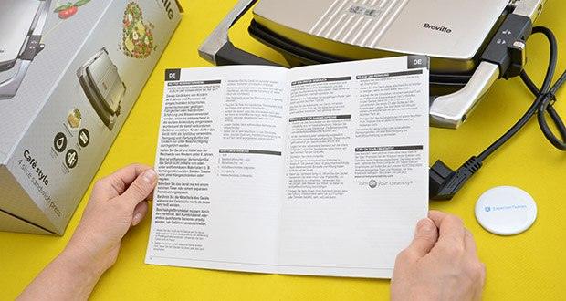 Breville Panini Grill Sandwichtoaster im Test - Verriegelungsmechanismus fĂĽr die aufrechte Lagerung spart Platz im KĂĽchenschrank