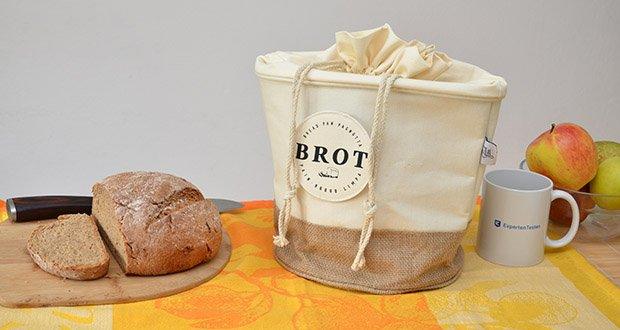 Glueckstoff Aufbewahrungsbox Brot Korb im Test - hält Brot 24% länger frisch als bei Lagerung in herkömmlichen Brotkästen