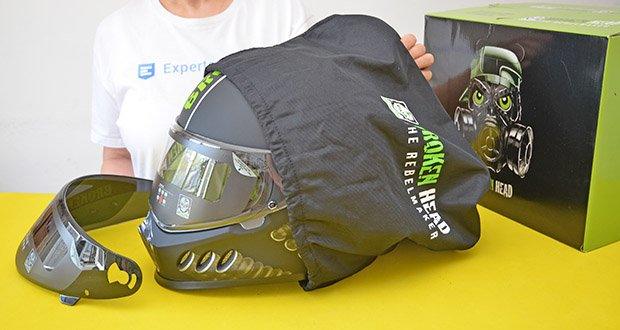 Broken Head Motorradhelm Gasman im Test - entspricht der aktuellen Motorradhelm-Norm ECE 22-05 für Deutschland und Europa