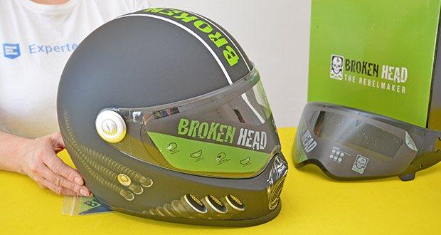 Broken Head Motorradhelm Gasman im Test - Oberfläche: matt, Farbe: schwarz