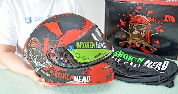 Broken Head Jack S. V2 Pro Motorradhelm im Test - Oberfläche: matt; Farbe: rot
