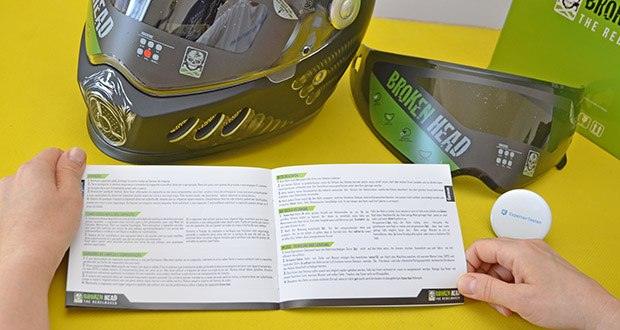 Broken Head Motorradhelm Gasman im Test - Innenfutter waschbar mit max. 35ºC Wasser