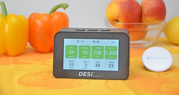DESI-System DESI Monitor Luftquailitätsmonitor im Test - Monitor zur Auswertung Ihrer Raumluftqualität