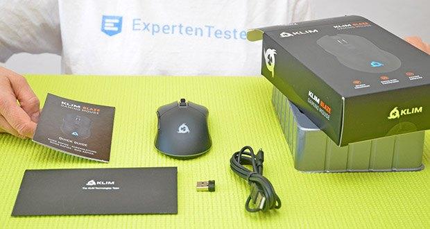 KLIM Blaze kabellose RGB Gaming Maus im Test - mit eingebautem Akku mit langer Lebensdauer