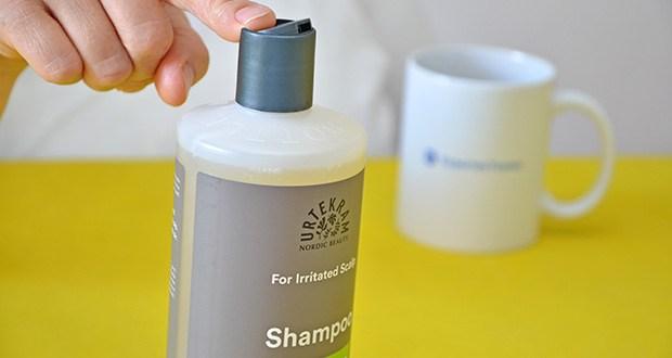 Urtekram Teebaum Shampoo Bio im Test - in pflanzenbasierte Verpackungen abgefüllt