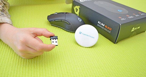 KLIM Blaze kabellose RGB Gaming Maus im Test - Kabel- und Funk Maus Modus