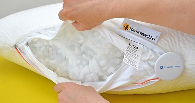 Nachtwaechter Seitenschläfer- und CPAP Kissen LINA im Test - hochwertige Füllung