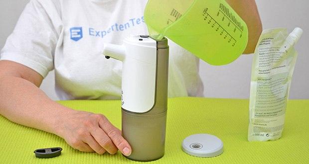 Farsaw Automatischer Seifenspender im Test - das Verdünnungsverhältnis beträgt 1: 3 oder 1: 4