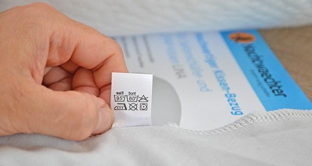 Seitenschläferkissen Test Nachtwaechter Kissen-Bezug für Kissen LINA im Test - hygienisch: bei 60° waschbar