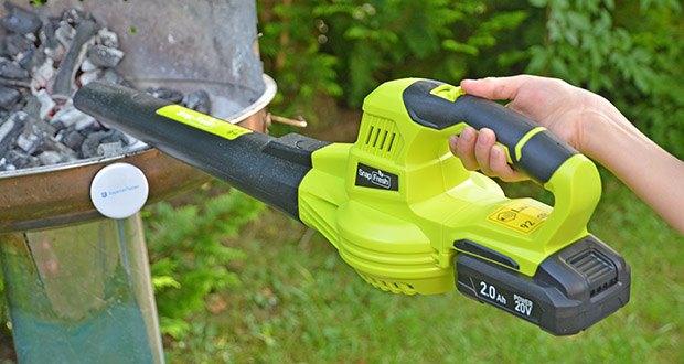 SnapFresh Akku Laubbläser im Test - auch innovativ kann: Auto trocknen, Schnee blasen, Grill anzünden usw.