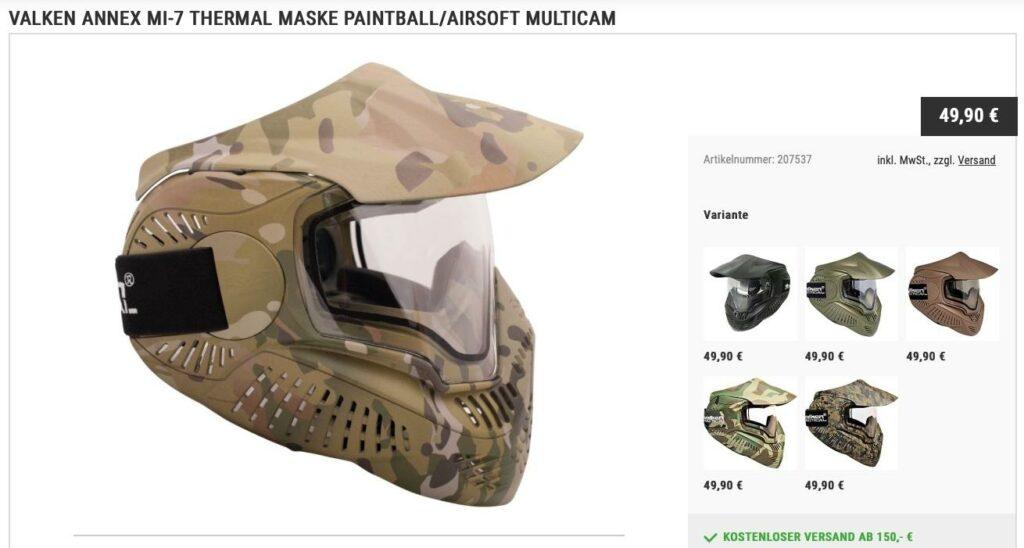 Paintball Maske