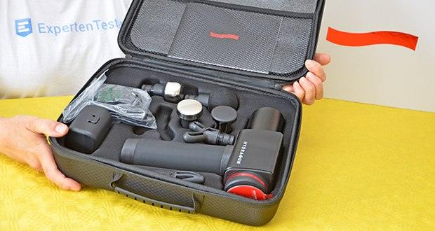 Hydragun Massagepistole im Test - inklusive wasserdichtem Hartschalenkoffer
