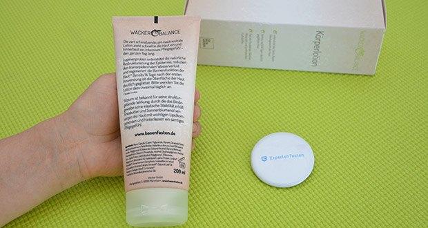 Wacker Körperlotion im Test - ohne Parabene, Silikone, Mineralöl und synthetische Duftstoffe