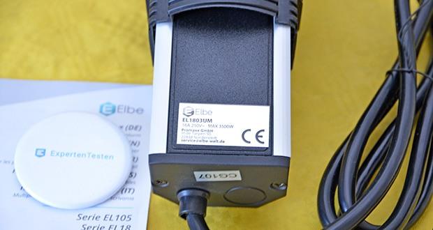 Elbe Inno versenkbare Tischsteckdosenleiste im Test - mit einem besonders dicken Kabel ausgestattet (1,50 mm)