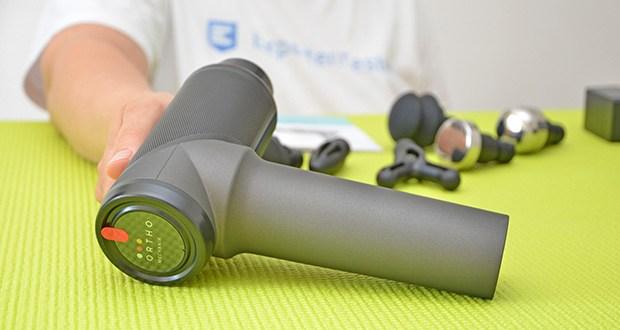 Orthomechanik OrthoGun 2.0 Massagepistole im Test - eine der leichtesten Massagepistolen auf dem Markt - 828g Leichtgewicht