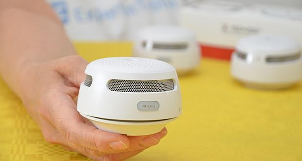 X-Sense Mini Funkvernetzbarer Rauchmelder 3-Pack im Test - ein integrierter Schirm verhindert effektiv, dass Insekten den Melder beschädigen