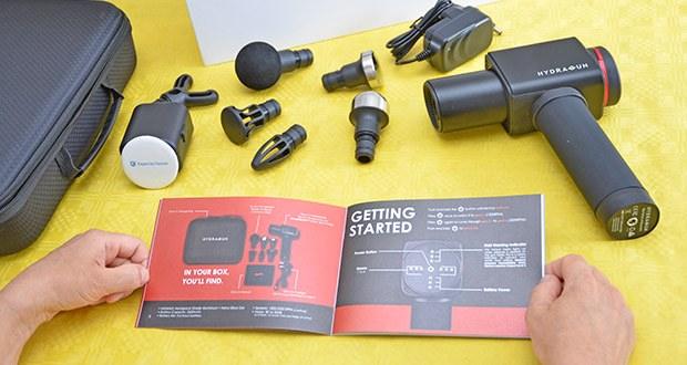 Hydragun Massagepistole im Test - hat ein höheres Drehmoment-Gewichts-Verhältnis im Vergleich zu herkömmlichen Sportmassagegeräten