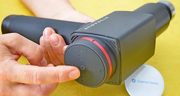 Hydragun Massagepistole im Test - Geschwindigkeitseinstellungen: 6 Stufen