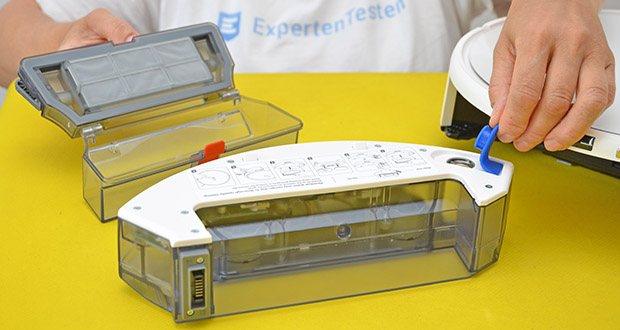 Yeedi Mop Station Roboter-Mopp im Test - verfügt über ein 200ml-Reservoir, um die Mopps sauber und nass zu halten