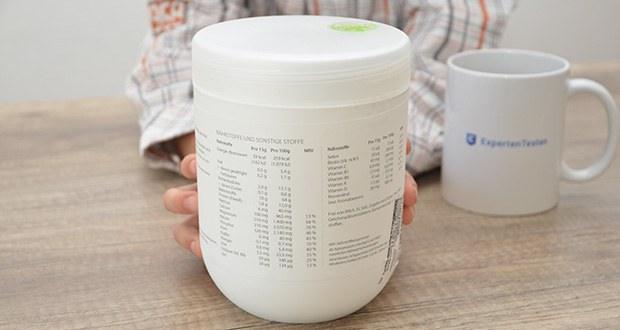 dr.reinwald vital ColoSTABIL Präbiotische Ballaststoffe im Test - Zutaten: Haferkleie, Dinkelkleie, gemahlene Hanfsaat, Brokkolipulver, ganze und gemahlene Flohsamen und Flohsamenschalen, ganze Leinsamen, gemahlene Aroniabeeren, Acerolakirschenpulver, Artischockenpulver, Enzianwurzel, Mariendistel, Löwenzahnwurzel, Bertram, Nelke und Kümmel