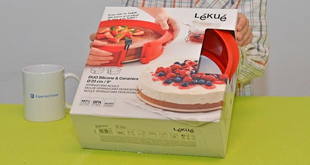 Lekue Duo runde Springform im Test - Produktabmessungen: 25.02 x 9.51 x 7 cm; Gewicht: 771.11 Gramm