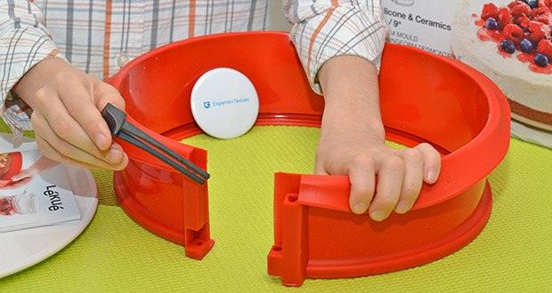 Lekue Duo runde Springform im Test - mit Sicherheitsverschluss, der vor Auslaufen schützt