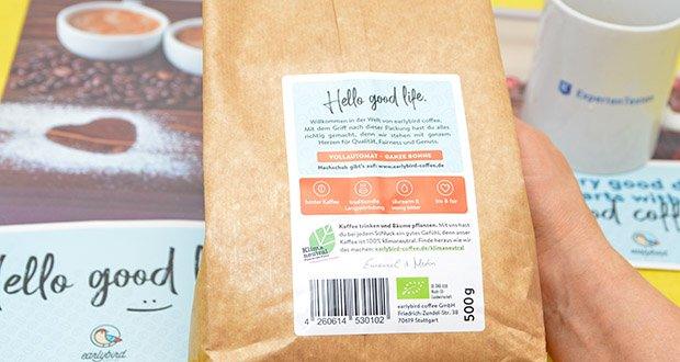 earlybird Bio ganze Bohne Kaffee Vollautomat im Test - sorgsamer Anbau und Langzeittrommelröstung