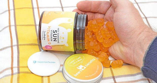Bears with Benefits Hey Sunshine mit Vitamin D im Test - enthalten hochdosiertes Vitamin D3, das auch Sonnenvitamin genannt wird
