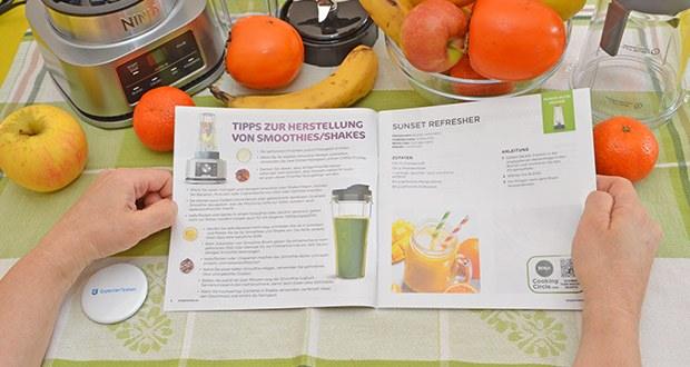 Ninja Foodi 2-in-1 Power Nutri Mixer CB100EU im Test - legen Sie sofort los – mit dem mitgelieferten Rezeptbuch