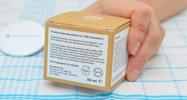 Amiga Cosmetics Regenerierende CBD Gesichtscreme im Test - ohne synthetische Duftstoffe, Parabene, Paraffine, Silikone, Mikroplastik oder THC