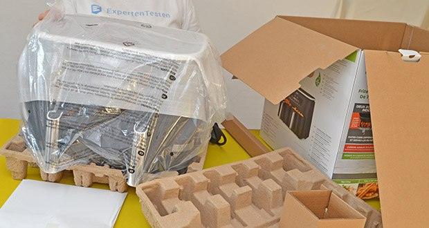 Ninja Foodi Dual Zone Heißluftfritteuse AF300EU im Test - Maße: 31.5 x 38 x 26.5 cm (HxBxT); Gewicht: 8,2 kg