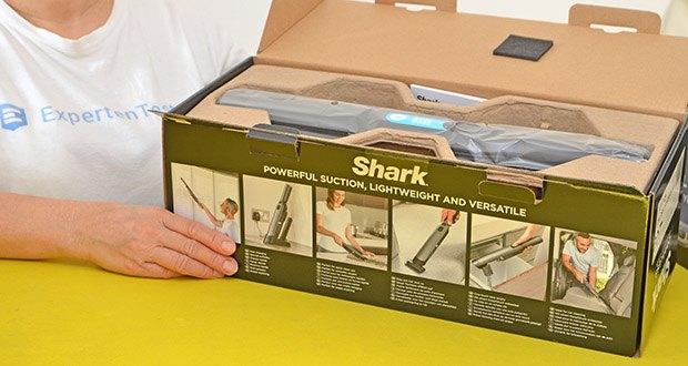 Shark Akku-Handstaubsauger WV200EU im Test - MaĂźe: 38,5 x 9,5 x 22 cm; Gewicht: 0,6 kg