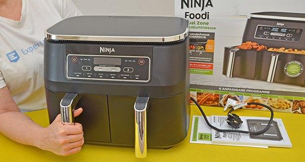 Ninja Foodi Dual Zone Heißluftfritteuse AF300EU im Test - mit 6 Zubereitungsfunktionen: Max Crisp, Braten, Backen, Aufwärmen, Dörren und Heißluft-Frittieren