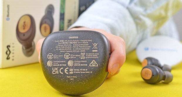 House of Marley True Wireless Champion In-Ear Ohrhörer im Test - Frequenzgang: 20Hz – 20kHz (-10dB)