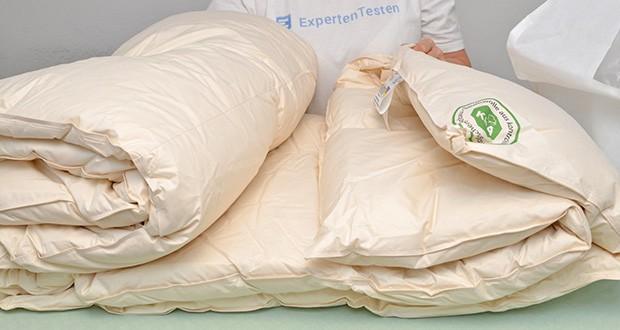 Vitaschlaf-Bio-Luxe-Arktik-Daunendecke-135x200cm im Test - Kassetten mit Innensteg verarbeitet
