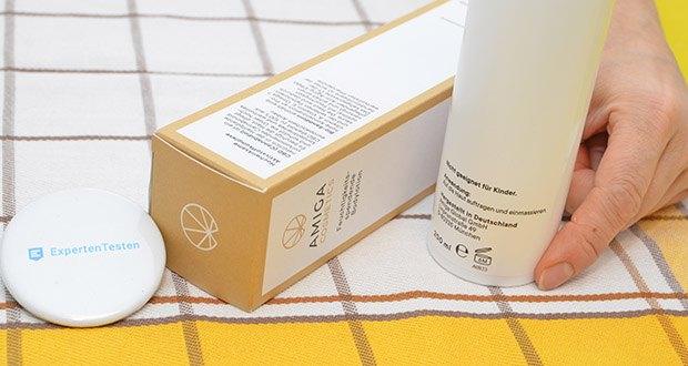 Amiga Cosmetics Feuchtigkeitsspendende Bodylotion mit CBD & Sanddorn im Test - mit der Kombination der hochwertigen Aktivstoffe CBD und Sanddorn stimuliert sie die Zellregeneration der Haut, stärkt das Bindegewebe und fördert die Spannkraft