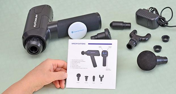 ExoGun DreamPro Massagepistole im Test - 20-53 Hz Vibrationsgeschwindigkeit mit hochempfindlicher ShockSmart Sensitivity