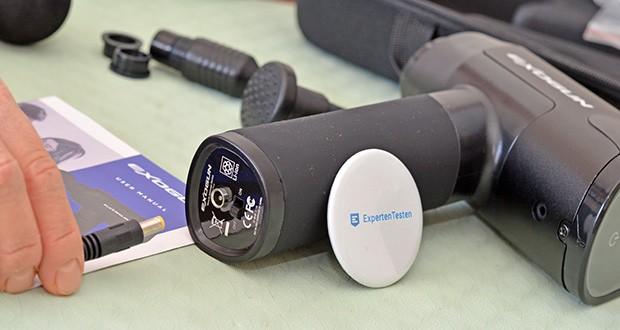 ExoGun DreamPro Massagepistole im Test - Ladezeit: ca. 2 Stunden