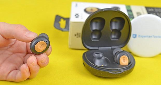 House of Marley True Wireless Champion In-Ear Ohrhörer im Test - bieten eine Top-Akkulaufzeit von 8 Stunden (zusammen mit dem Gehäuse insgesamt 28 Stunden Akkulaufzeit)