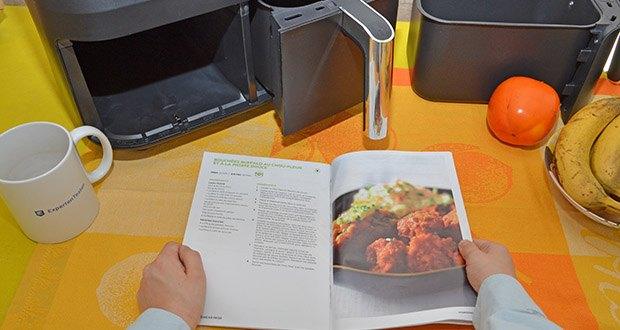 Ninja Foodi Dual Zone Heißluftfritteuse AF300EU im Test - legen Sie sofort los – mit dem mitgelieferten Chefkoch-Rezeptbuch, in dem Sie eine Fülle an Ideen finden