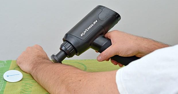 ExoGun DreamPro Massagepistole im Test - einfach zu bedienen