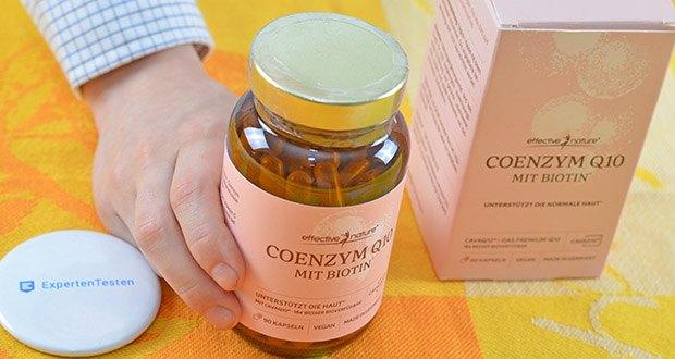 effective nature Coenzym Q10 Kapseln mit Biotin im Test - Q10 aus GMO-freier Fermentation