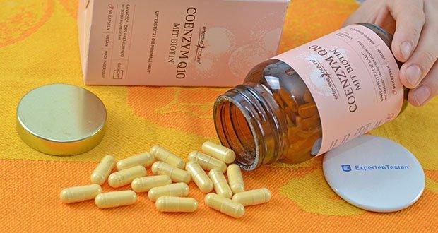 effective nature Coenzym Q10 Kapseln mit Biotin im Test - 18x höhere Bioverfügbarkeit als herkömmliches Q10