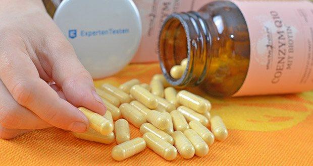 effective nature Coenzym Q10 Kapseln mit Biotin im Test - mit nur einer Kapsel pro Tag wird Ihr Körper mit 50 mg des Coenzyms in hoch bioverfügbarer Form versorgt
