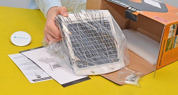 GINUX by LEDStar Solarlampen für Außen mit Bewegungsmelder im Test - hergestellt aus hochwertigem ABS-Harz und Polycarbonat