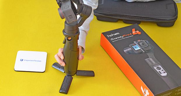 Hohem iSteady Pro4 Action Kameras Gimbal im Test - kann die Kamera mit einer maximalen Größe von 51 mm hoch und 30 mm dick tragen