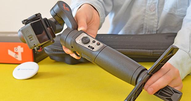 Hohem iSteady Pro4 Action Kameras Gimbal im Test - durch die Verbindung über Bluetooth kann sich Ihr Gimbal schneller mit der Action-Kamera verbinden und weniger Strom verbrauchen